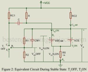 monostabe multivibrator equivalent circuit