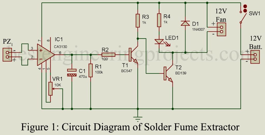 Solder Fumes Extractor Circuit