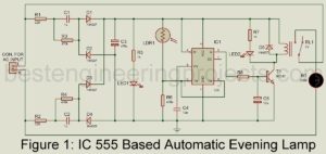 automatic evening lamp using 555