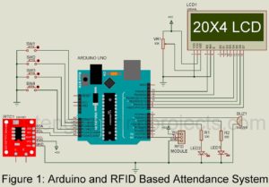 arduino and rfid based attendance system circuit