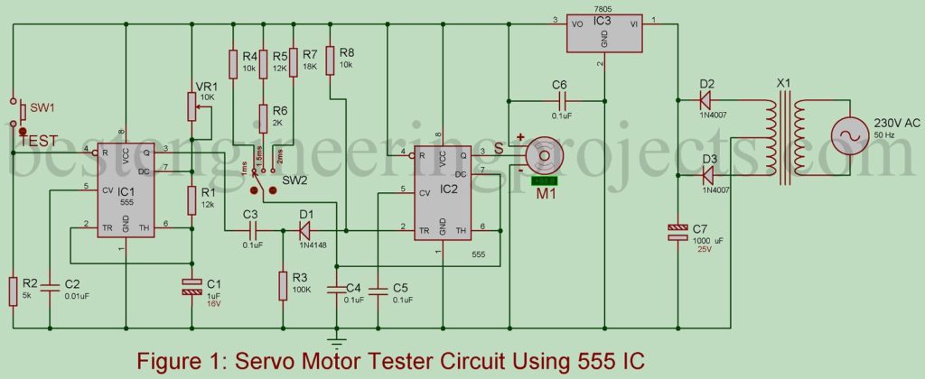 servo motor tester circuit