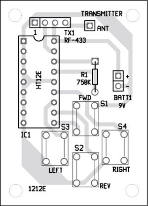 component side transmitter unit pcb