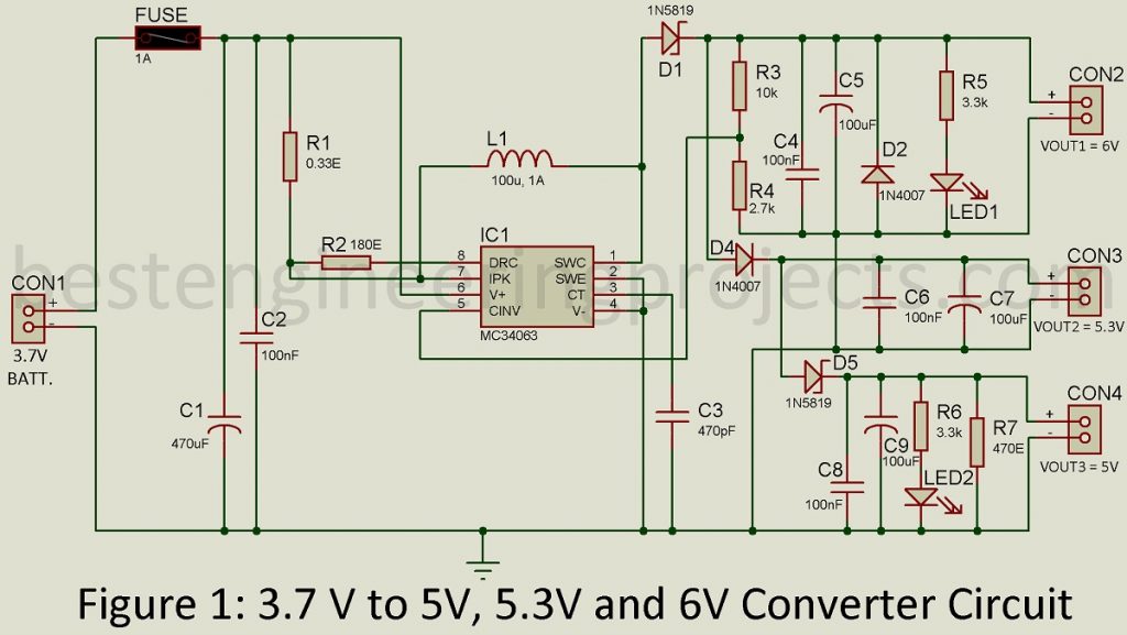 3.7v to 5v converter circuit