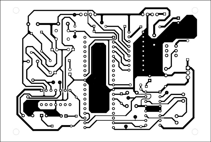 solder side pcb diagram of receiver circuit