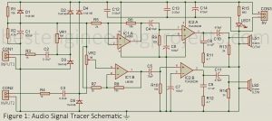 dual audio signal tracer schematic