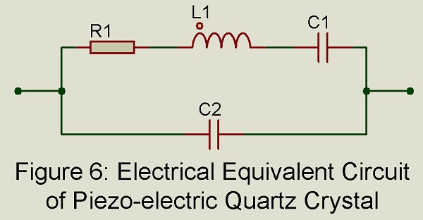 equivalent equivalent circuit of piezo electric quartz crystal