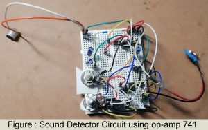 sound detector circuit using 741 IC