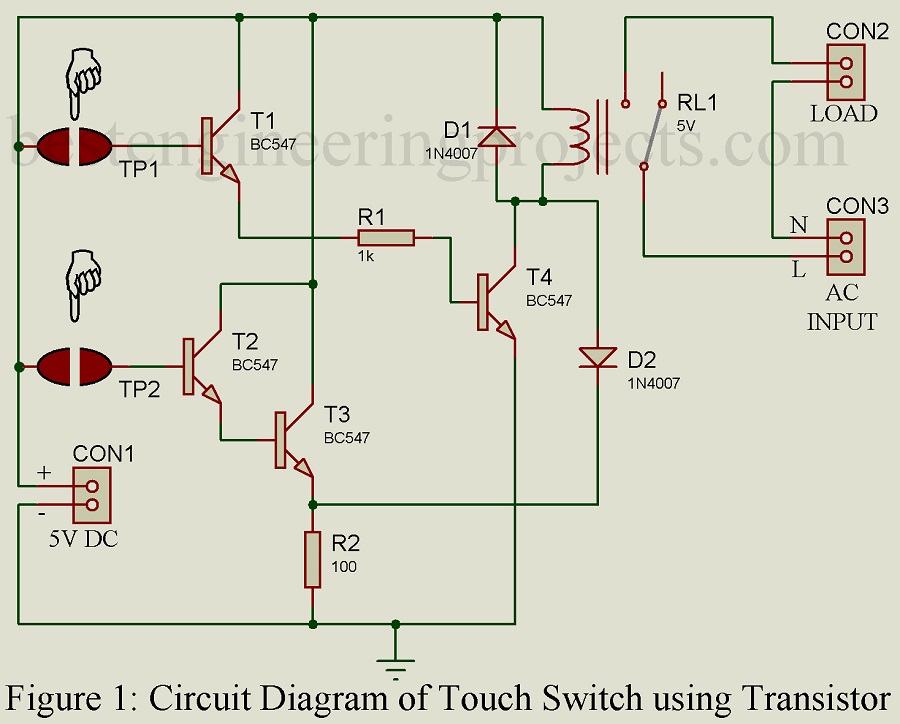 touch switch circuit using bc547