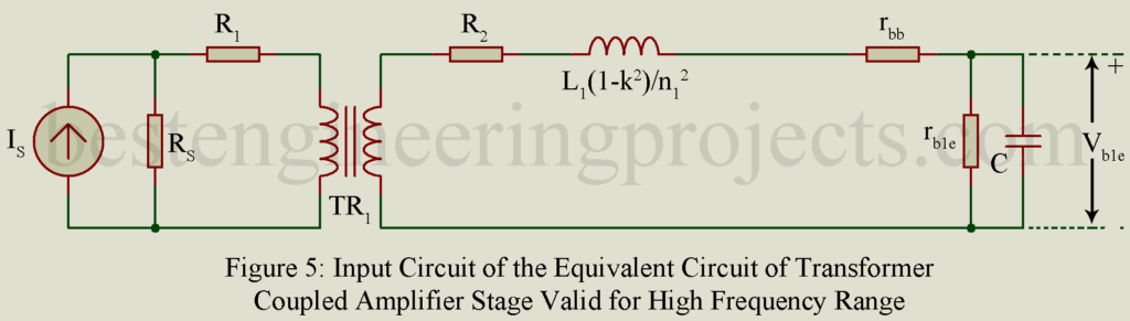 equivalent circuit of high frequency transformer coupled amplifier