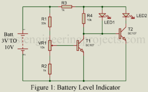 battery level indicator circuit