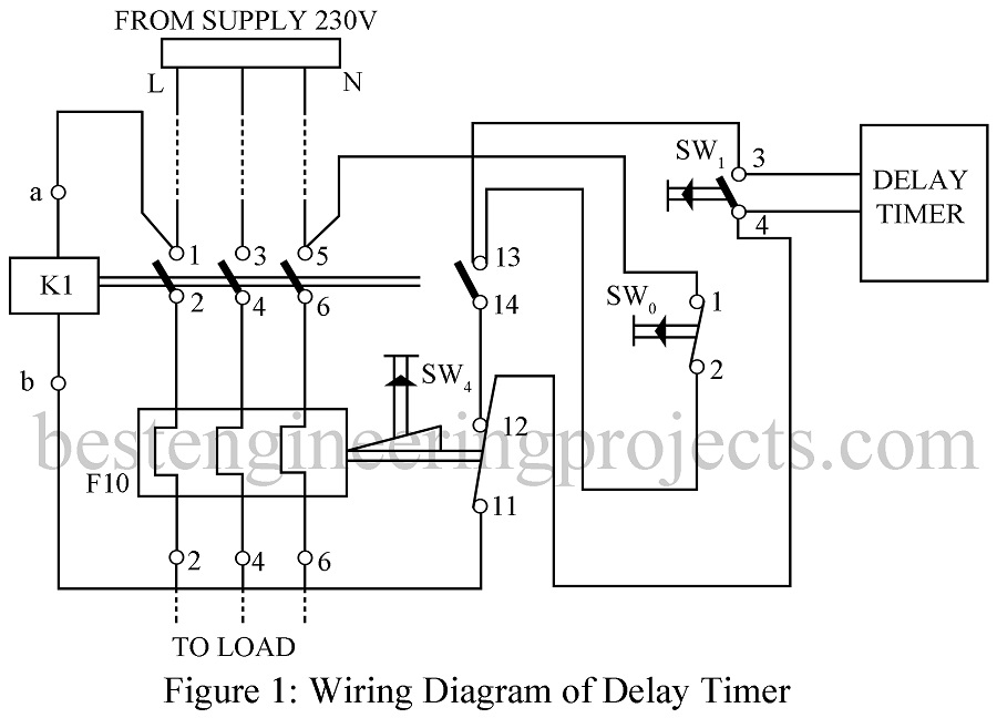 wiring diagram of delay starter circuit