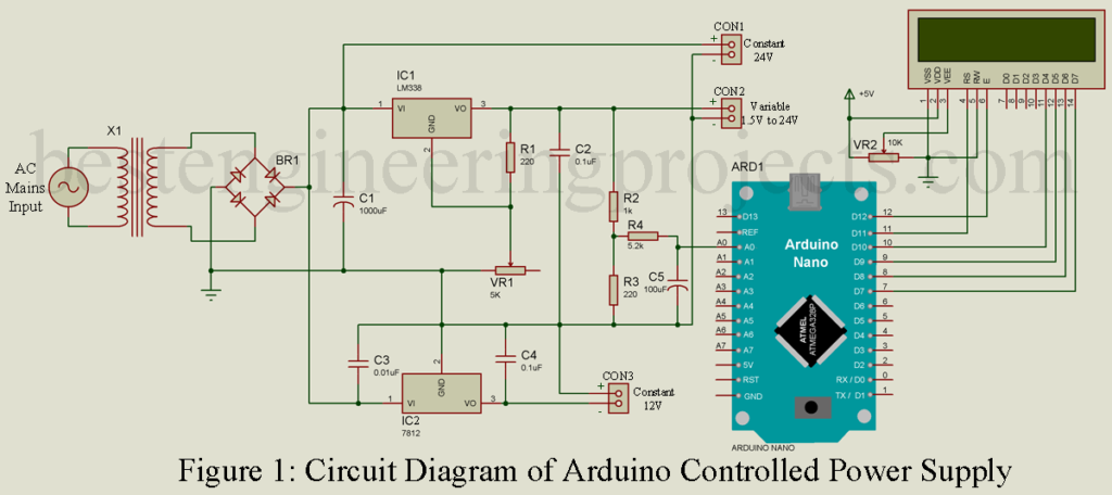 Arduino Controlled Variable Power Supply Engineering 1789