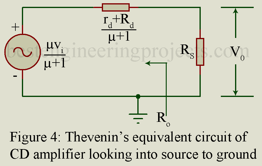 thevenin equivalent circuit of cd amplifier