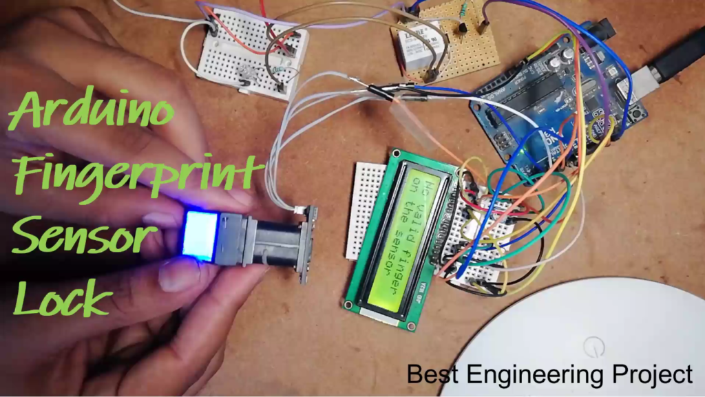 arduino fingerprint sensor lock circuit