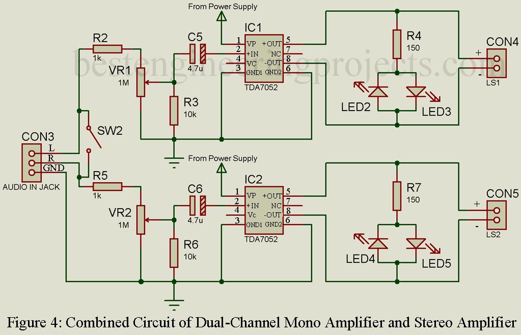 Stereo Amplifier Circuit Diagram Engineering Projects