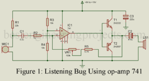 listening bug circuit using 741 ic