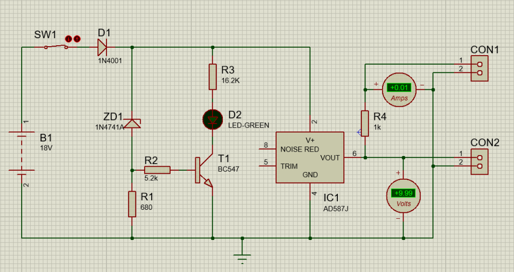 precision voltage reference simulation circuit