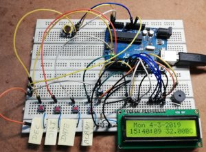 author prototype of Arduino Alarm Clock with Time Setting