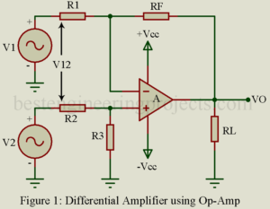 differential amplifier using op-amp