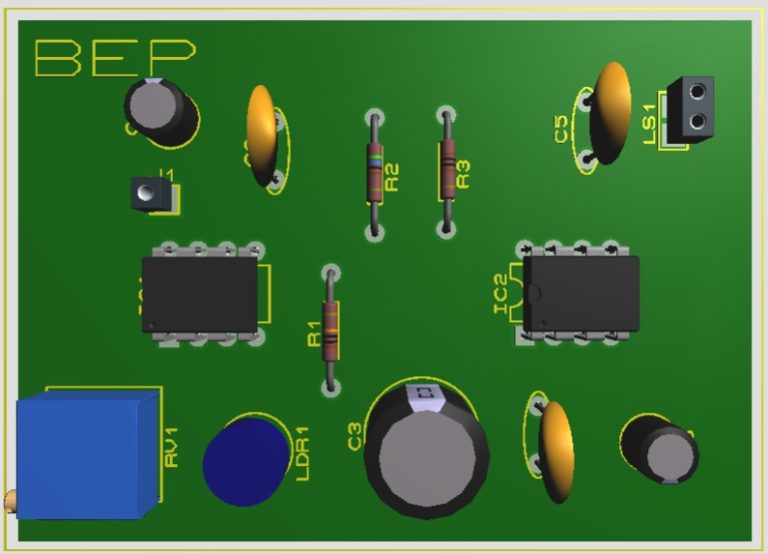 Self Resetting LDR Alarm using Timer IC 555 - Engineering Projects