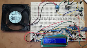 Arduino Based Temperature Controlled Fan author prototype