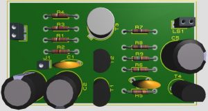 Author prototype pcb of 10 watt audio amplifier