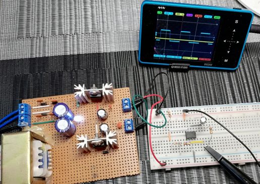 author prototype of Square Wave Generator using 741 IC