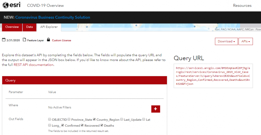 selecting parameter for corona virus