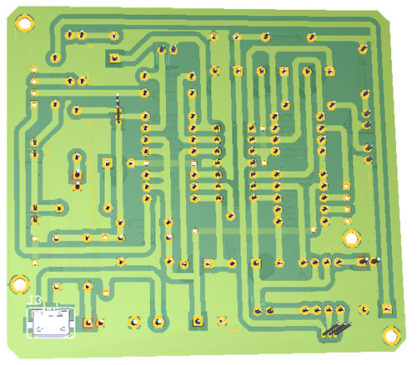 solder side view of pcb