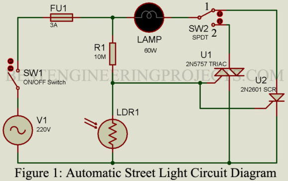 automatic street light circuit diagram