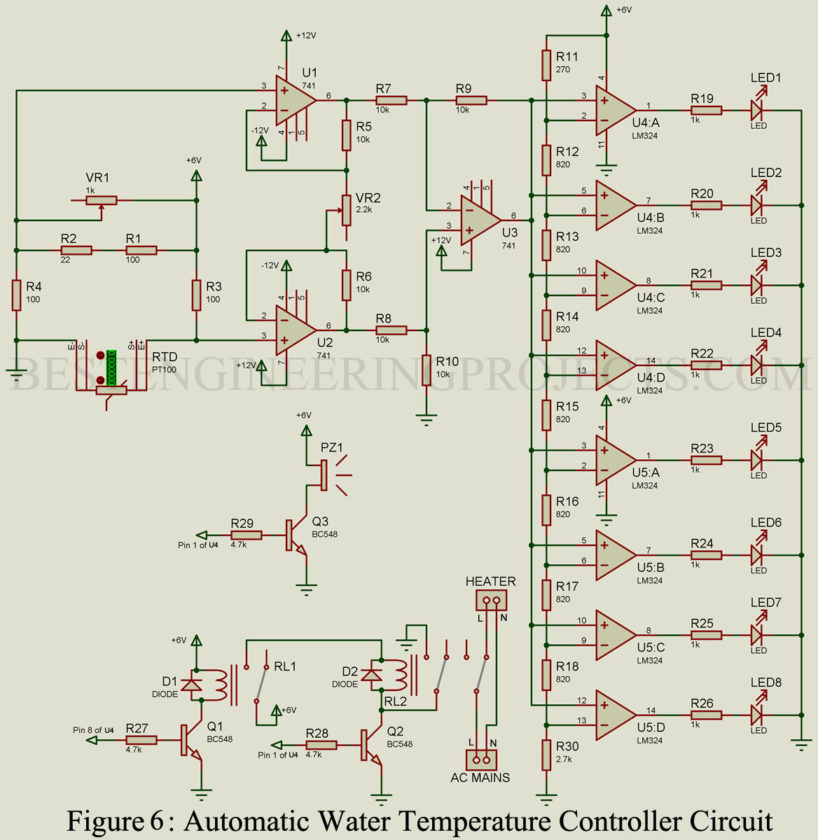 Water Temperature Controller Circuit