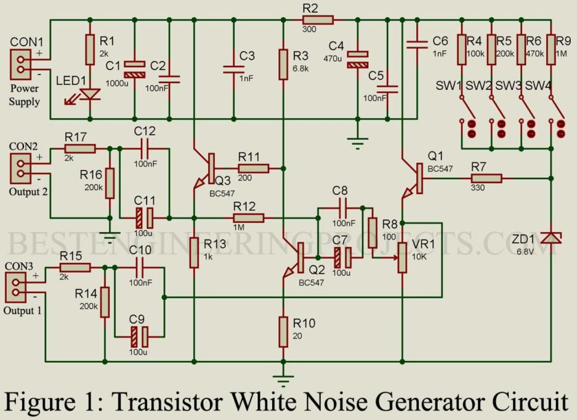 Simple White Noise Generator Circuit