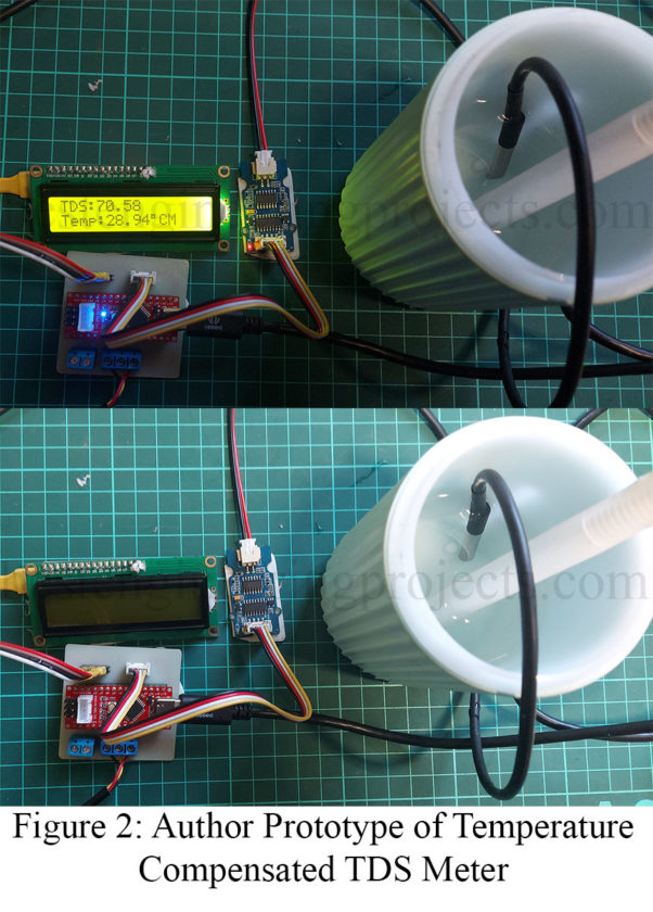 author prototype of temperature compensated arduino tds meter