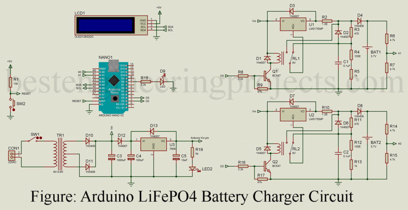 arduino lifepo4 battery charger circuit