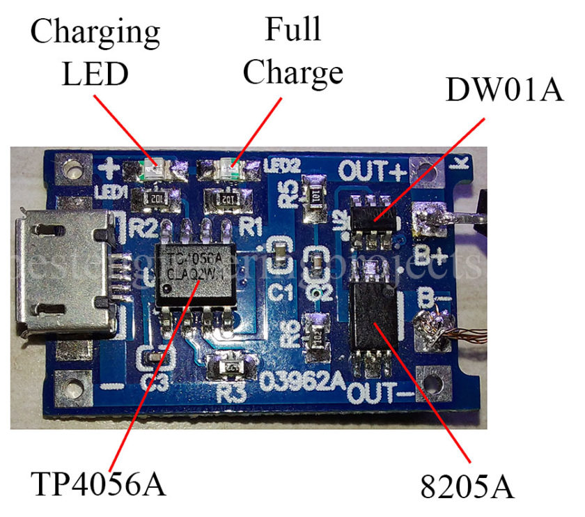 tp4056 battery charging module