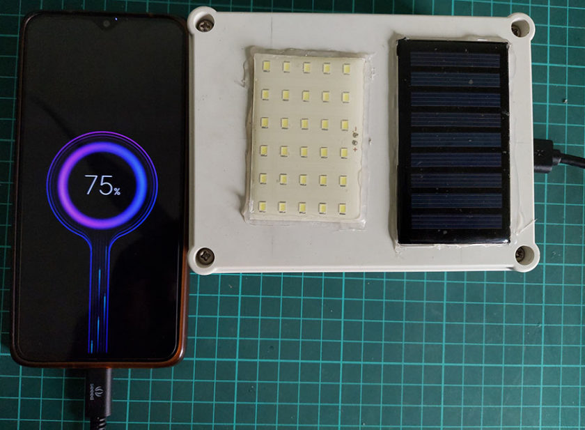 mobile charging using diy solar power bank