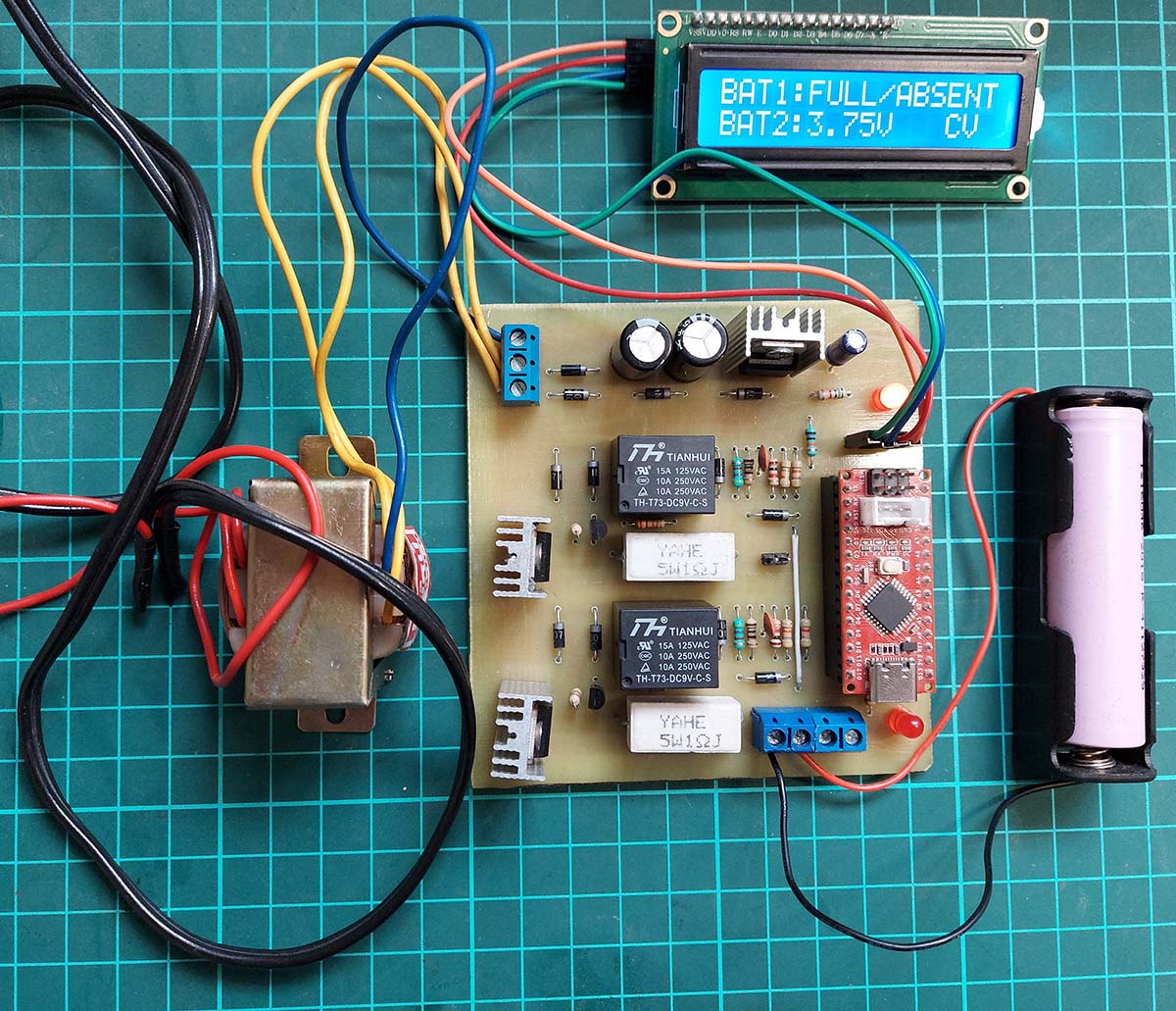 Arduino LiFePO4 Battery Charger Circuit Engineering Projects