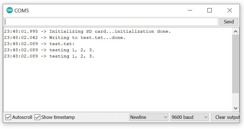 arduino sd card read and write