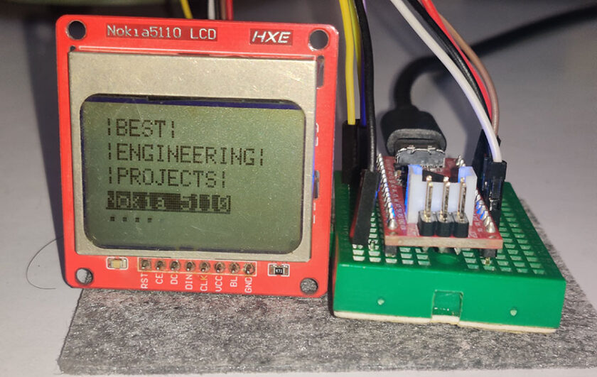 Displaying Text on Nokia 5110 LCD Display with Arduino