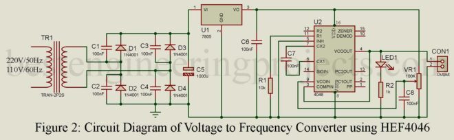 voltage to frequency converter circuit