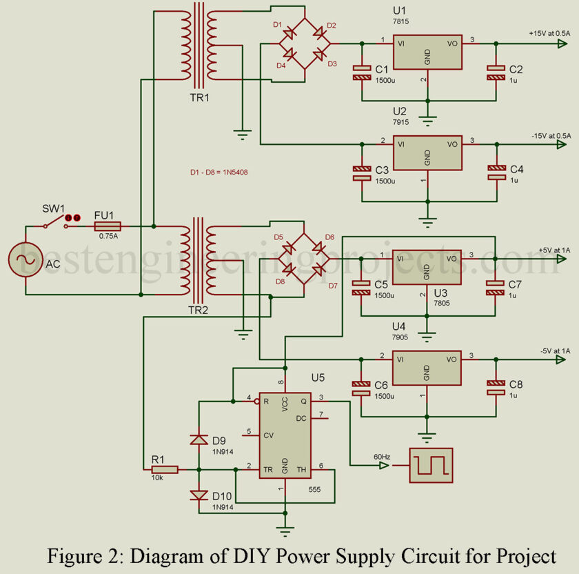 DIY power supply circuit for project