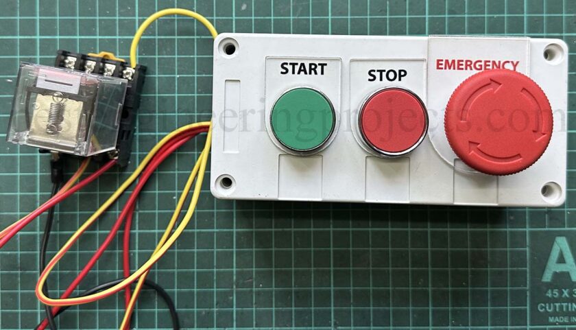 relay latching circuit prototype