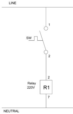 One point control system of relay