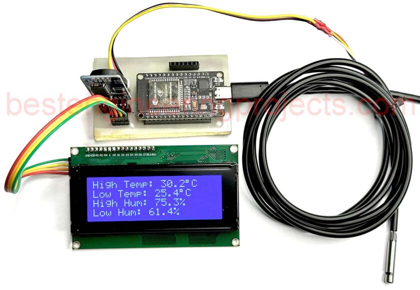 Maximum and Minimum of temperature and humidity meter