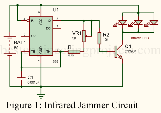 infrared jammer circuit