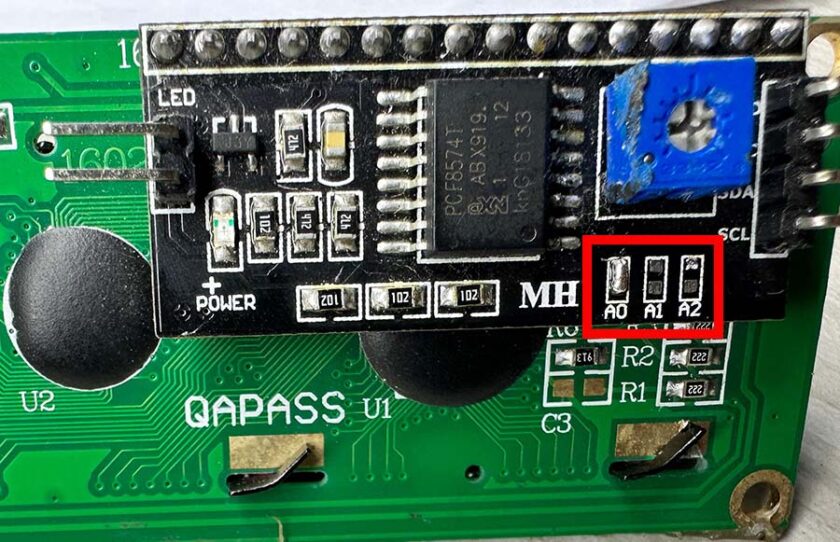 i2c lcd with address ox26