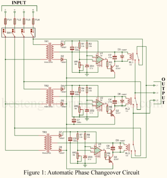 automatic phase changeover circuit