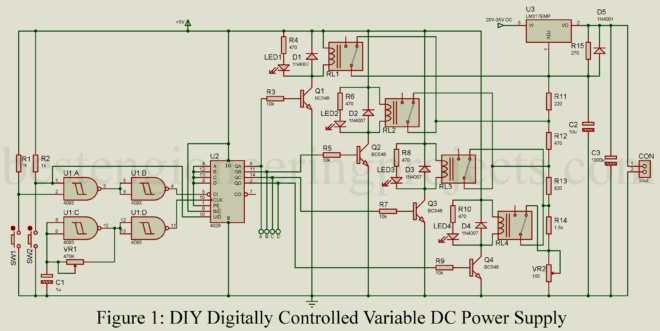 DIY Digitally Controlled Variable DC Power Supply