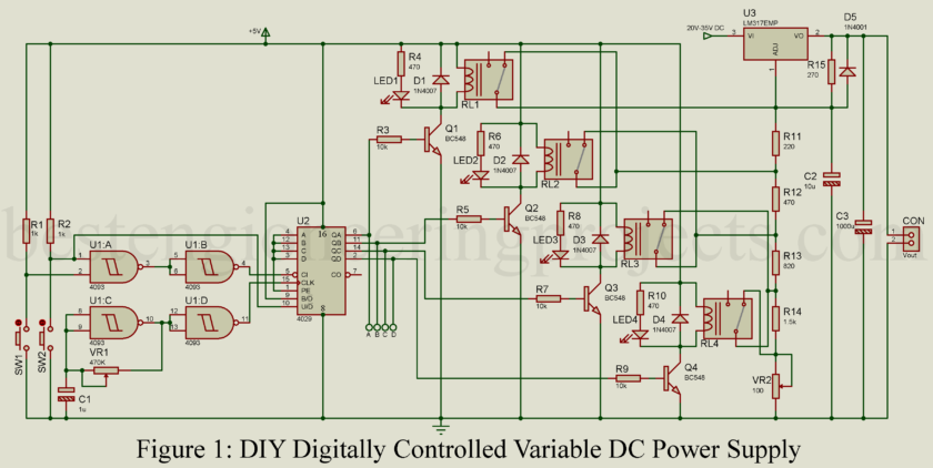 DIY Digitally Controlled Variable DC Power Supply