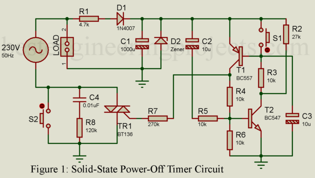 solid state power off timer circuit